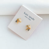 Rain or Shine Pave Umbrella Gold Stud Earrings