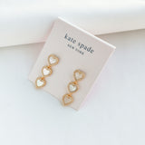 Take Heart Gold Mother Of Pearl Linear Earrings