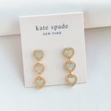 Take Heart Gold Mother Of Pearl Linear Earrings