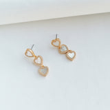 Take Heart Gold Mother Of Pearl Linear Earrings