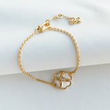 Heritage Bloom Gold Cream Bracelet