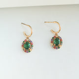 Victoria Gold Multi Color Huggie Earrings