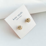 On The Ball Gold Black Multi Stud Earrings