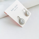 Brilliant Statements Pave Halo Drop Earrings