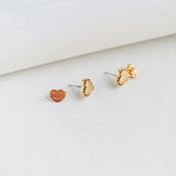 Take Heart Multi Color Gold Stud Earrings