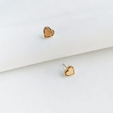 Take Heart Multi Color Gold Stud Earrings