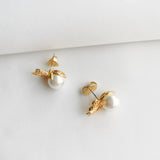 Dazzling Dragon Gold Stud Earrings