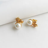 Dazzling Dragon Gold Stud Earrings