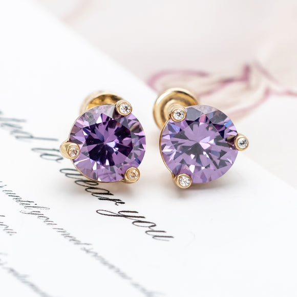 Alicia Bonnie Flower Fairy Earrings (Violet)