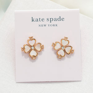 Legacy Logo Demi Fine Spade Flower Studs Earrings