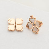 Legacy Logo Demi Fine Spade Flower Studs Earrings