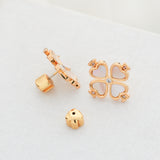 Legacy Logo Demi Fine Spade Flower Studs Earrings