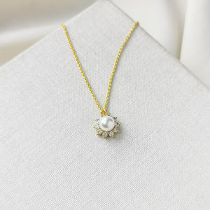 Sunny Halo Gold Pendant  Necklace