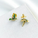 Dazzling Daisy Hummingbird Stud Earrings