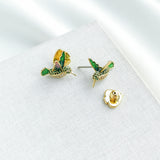 Dazzling Daisy Hummingbird Stud Earrings