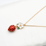 Picnic Perfect Strawberry Necklace