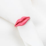 Lip Enamel Ring Size 7 (Pink)