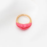 Lip Enamel Ring Size 7 (Pink)