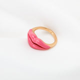 Lip Enamel Ring Size 7 (Pink)