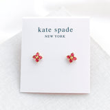 Myosotis Cross Flower Stud Earrings (Pink)