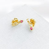 Love Mini Stud Earrings (Pink)