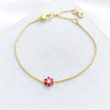 Myosotis Flower Bracelet (Pink Multi)