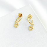 Shining Spade Mini Hoop Earrings