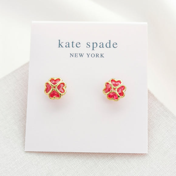 Something Sparkly Spade Studs (Ruby)