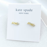 Love You, Mom Mama Gold Mini Stud Earrings