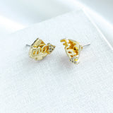 Love You, Mom Mama Gold Mini Stud Earrings