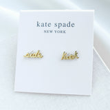 Say Yes Sidekick Gold Stud Earrings