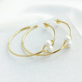 Nouveau Pearls Hoop Earrings