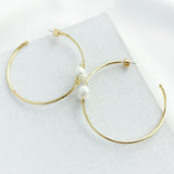 Nouveau Pearls Hoop Earrings