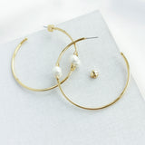 Nouveau Pearls Hoop Earrings