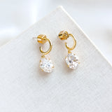 Treasure Trove Huggies Earrings (Clear)