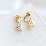 Treasure Trove Huggies Earrings (Clear)