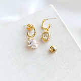 Treasure Trove Huggies Earrings (Clear)