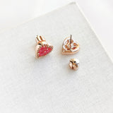 Spell It Out Heart Stud Earrings