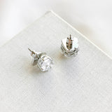 Treasure Trove Clear Silver Stud Earrings