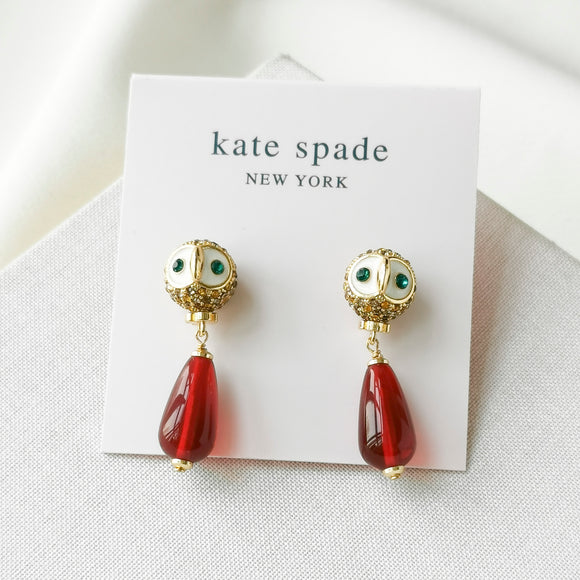 Night Bird Gold Drop Earrings