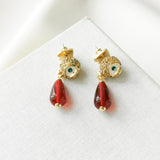 Night Bird Gold Drop Earrings