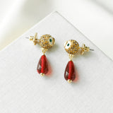 Night Bird Gold Drop Earrings