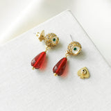 Night Bird Gold Drop Earrings