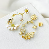 Dazzling Daisies Statement Hoop Earrings