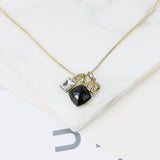 AK classic stone and crystal pendant necklace